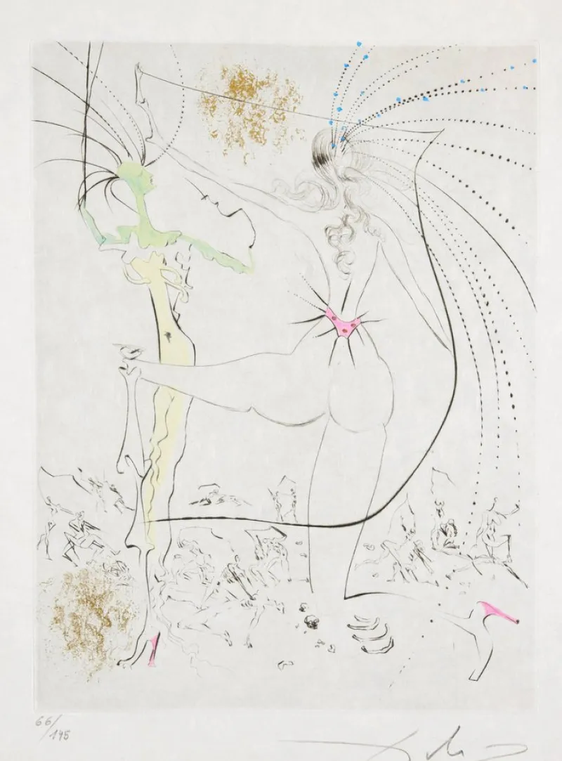Best Pamono Salvador Dali, Les Fesses Piquantes, 1969, Etching