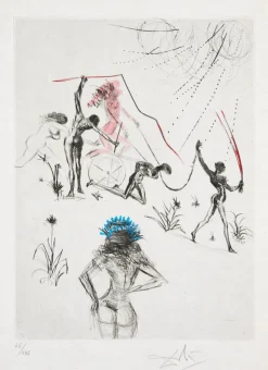 Pamono Salvador Dali, Les Négresses, 1969, Etching> Surrealist|Prints & Multiples