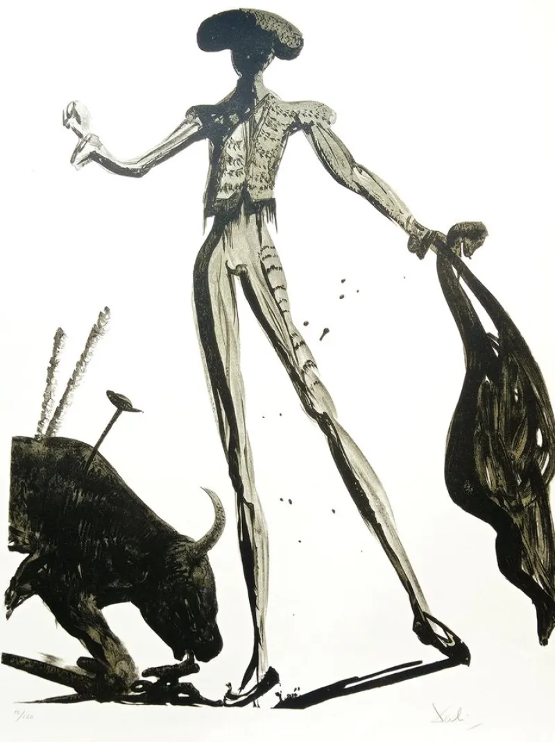 Pamono Salvador Dali, Matador and Bull, 1969, Lithograph> Surrealist