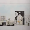 Pamono Salvador Dali, Paranoid Town, 1999, Lithograph> Surrealist