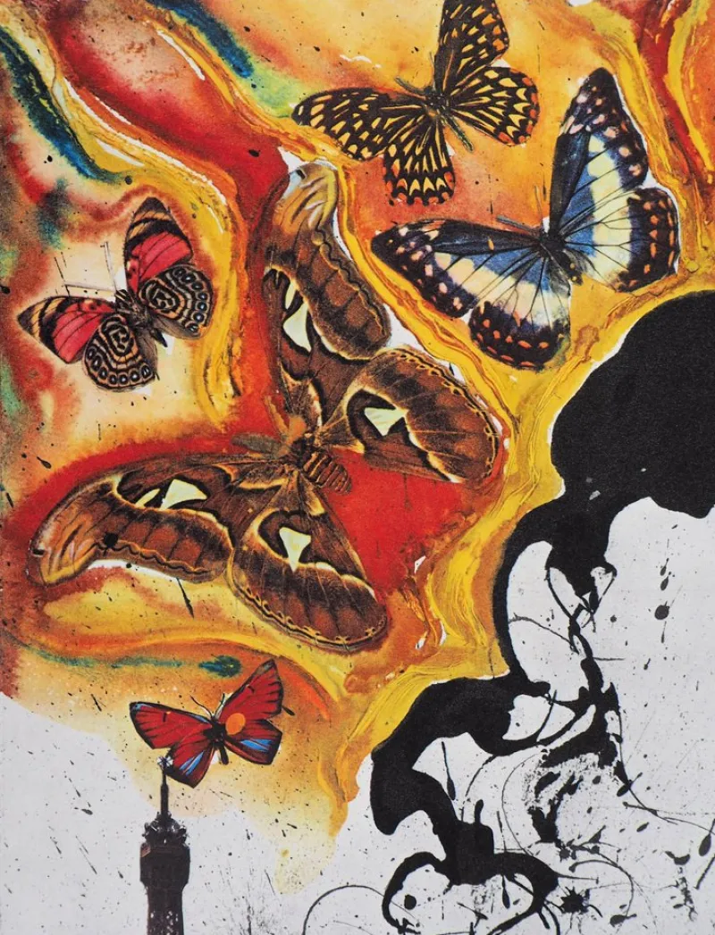 Sale Pamono Salvador Dali, Paris, Butterfly Suite, Original Lithograph