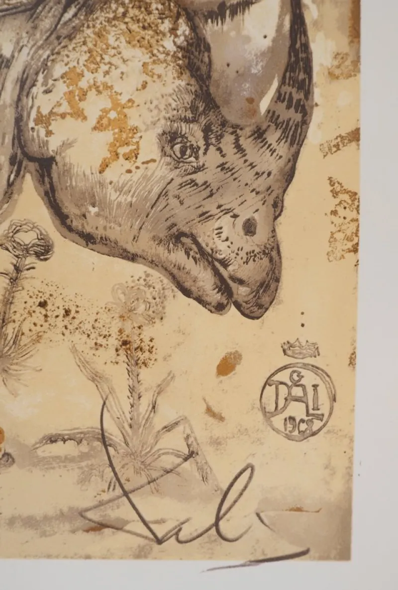 Pamono Salvador Dali, Rhinoceros, Homage to Albrecht Dürer, Lithograph Poster> Posters|Wall Decor