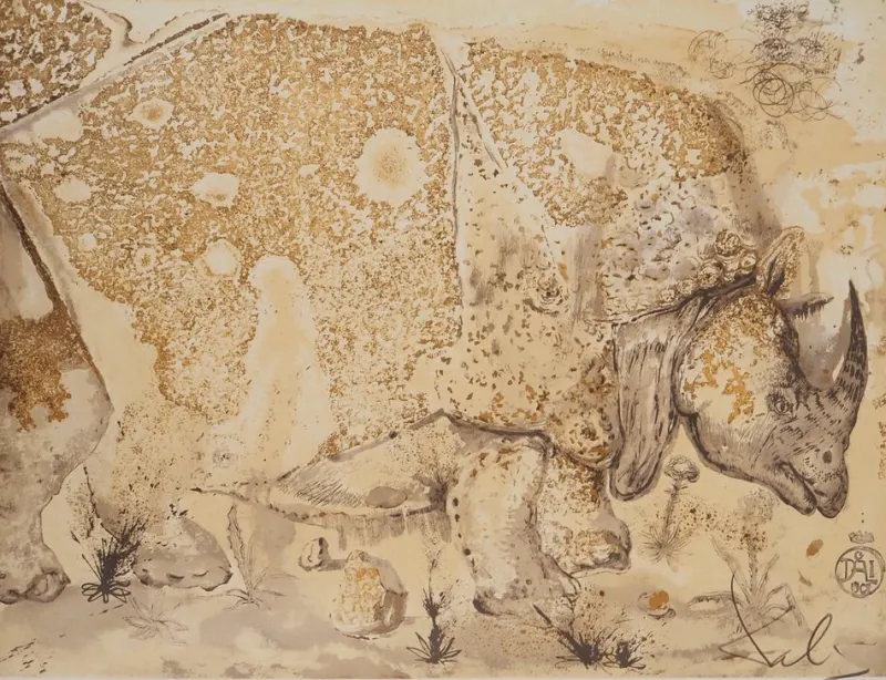Pamono Salvador Dali, Rhinoceros, Homage to Albrecht Dürer, Lithograph Poster> Posters|Wall Decor