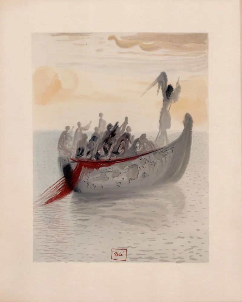 Pamono Salvador Dali, The Angel Helmsman, 1964, Original Woodcut> Surrealist