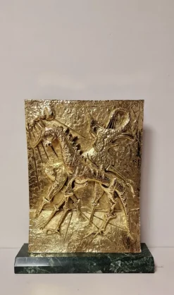 Pamono Salvador Dali, The Birth of Animals, 1978, Galvanised Silver on Marble Base> Mid-Century