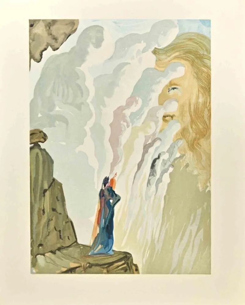Pamono Salvador Dali, The Divine Comedy: Ecstatic Visions, Woodcut Print, 1963> Surrealist