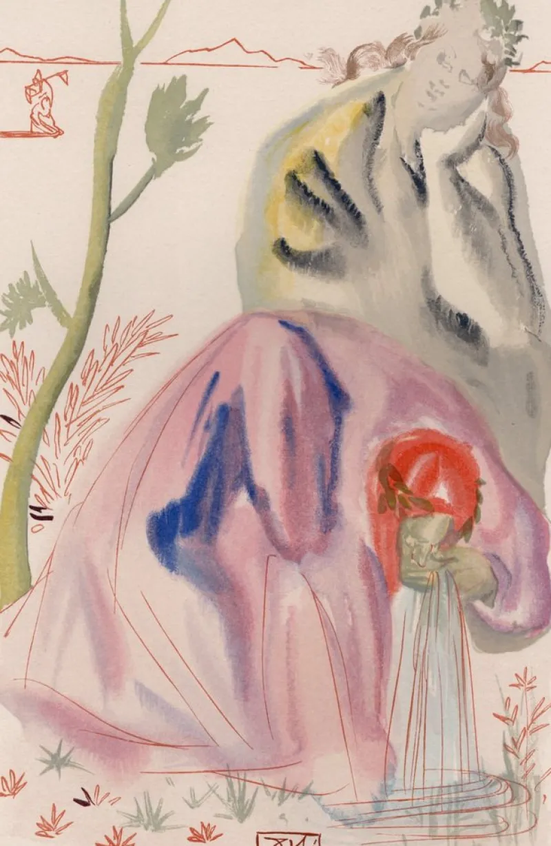 Pamono Salvador Dali, The Golden Age, 1964, Original Woodcut> Surrealist