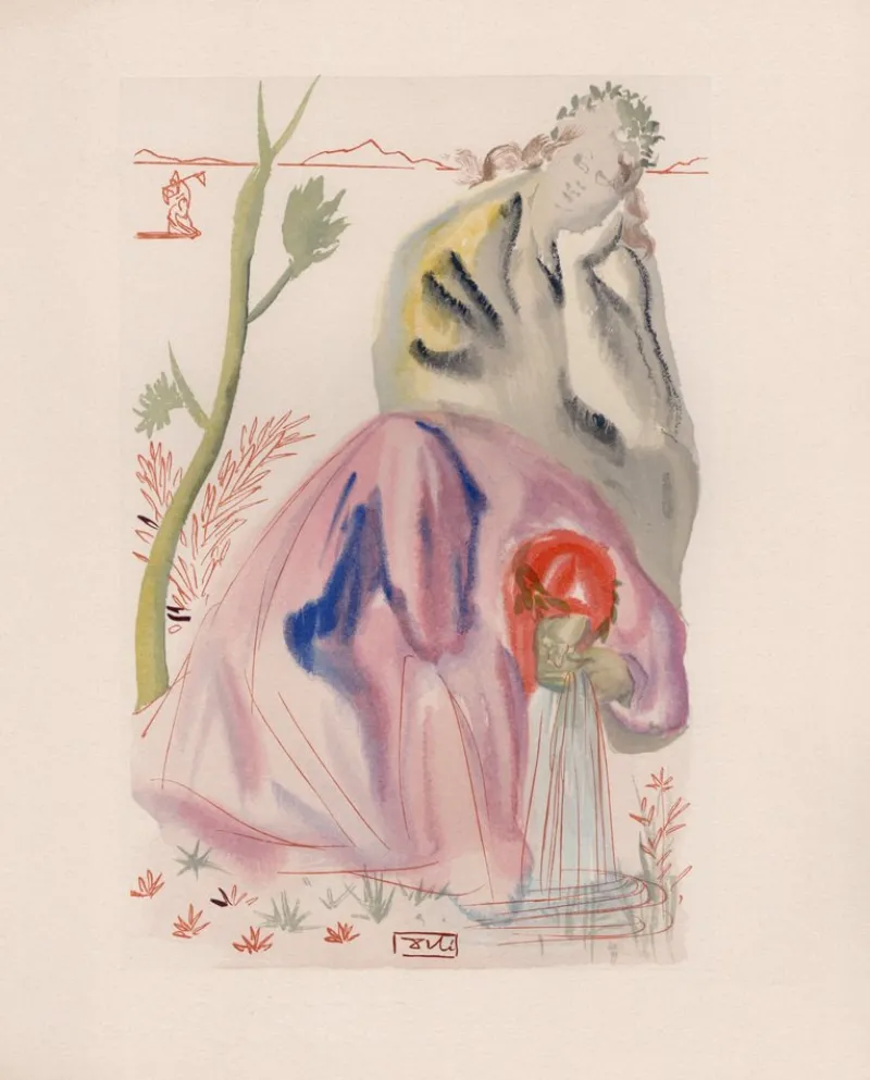 Pamono Salvador Dali, The Golden Age, 1964, Original Woodcut> Surrealist