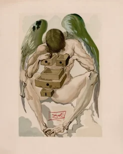 Sale Pamono Salvador Dali, The Kingdom of the Penitents, 1964, Original Woodcut