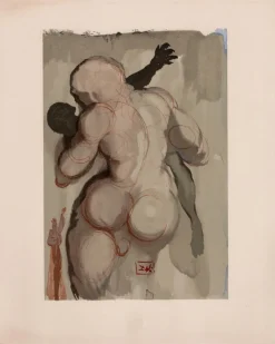 Pamono Salvador Dali, The Negligent Ones Struck by Violent Death, 1964, Original Woodcut> Surrealist