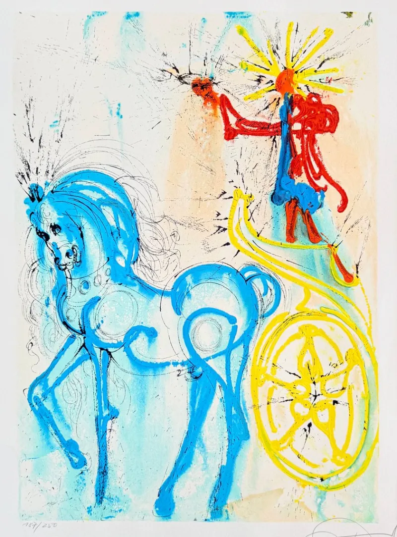 Clearance Pamono Salvador Dali, The Triumphal Horse, 1970, Lithograph
