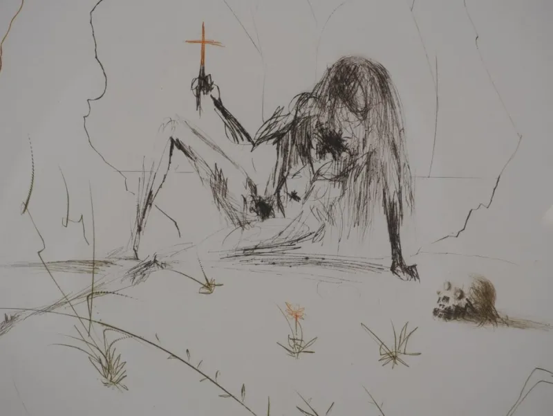 Pamono Salvador Dali, Tristan and Isolde, Vanity, Original Signed Etching