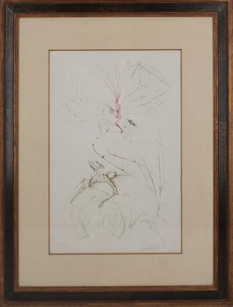 Discount Pamono Salvador Dali, Tristan and Isolde, Vanity, Original Signed Etching