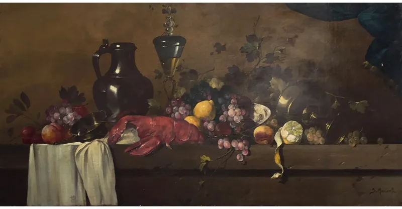 Online Pamono Salvatore Marinelli, Italian Still Life, 2008, Oil on Canvas, Framed