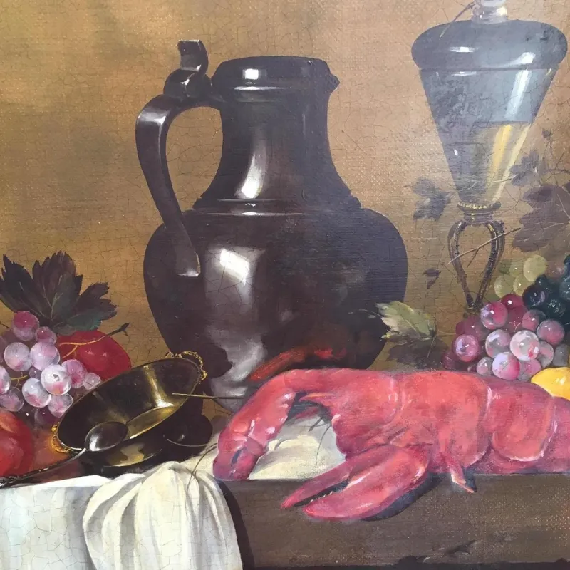 Online Pamono Salvatore Marinelli, Italian Still Life, 2008, Oil on Canvas, Framed