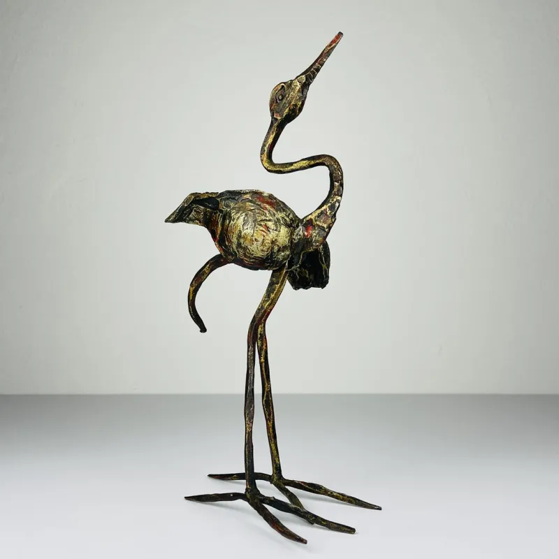 Outlet Pamono Salvino Marsura, Brutalist Sculpture Bird, 1950s, Iron