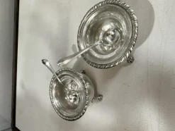 Pamono San Marco Oil Cruet and Salt Shaker in 800 Silver, Set of 2><noscript><img width=