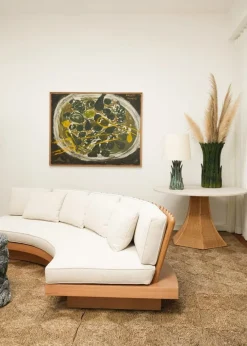 Best Pamono San Romano Round Oak Sofa by Barracuda Interiors