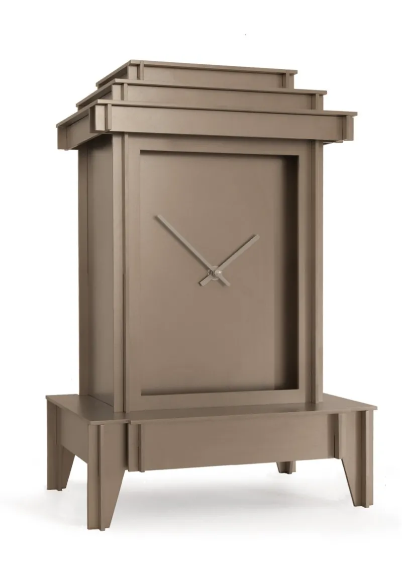 Pamono Sandblasted Stainless Steel One More Time Clock by Kiki Van Eijk & Joost Van Bleiswijk The Exceptional> Clocks