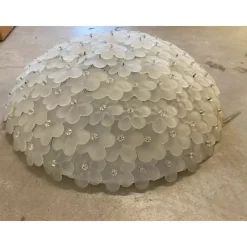 Hot Pamono Sanded-Flowers Murano Glass Flush Mount by Simoeng