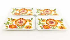 Pamono Santa Catarina Dessert Plates by Schmidt Porcelain, 1970s, Set of 4><noscript><img width=