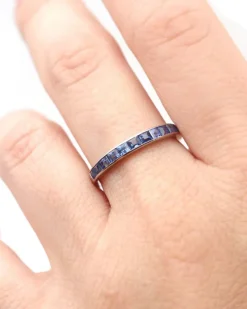 Discount Pamono Sapphire Half Eternity Ring Band