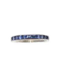 Discount Pamono Sapphire Half Eternity Ring Band