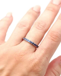 Discount Pamono Sapphire Half Eternity Ring Band