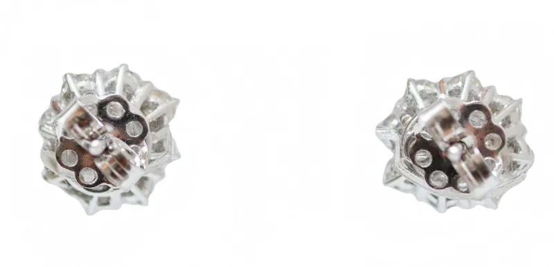 Pamono Sapphires, Diamonds and Platinum Earrings, Set of 2> Earrings