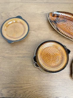 Clearance Pamono Sarreguemines Fish Plates and Dishes, 1970s, Set of 7