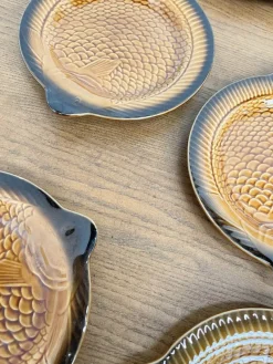 Clearance Pamono Sarreguemines Fish Plates and Dishes, 1970s, Set of 7