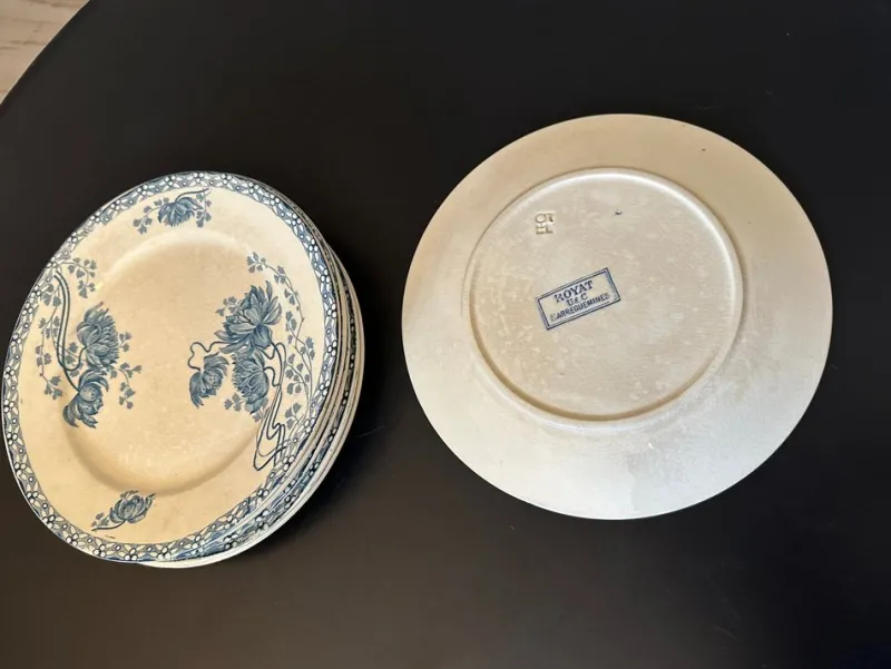 Pamono Sarreguemines Plates, 1900, Set of 6> Dinnerware Accessories