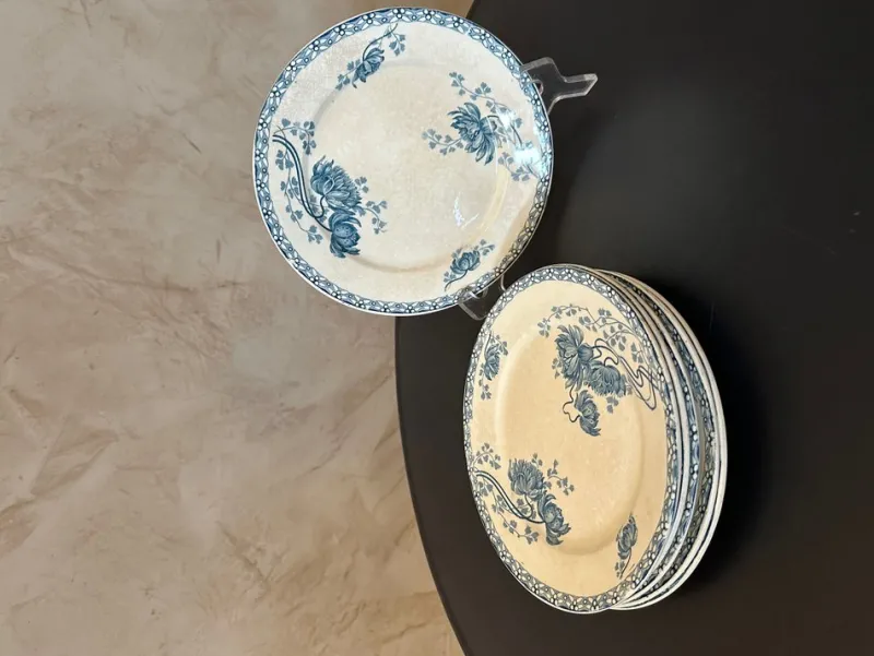 Pamono Sarreguemines Plates, 1900, Set of 6> Dinnerware Accessories