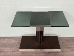 Discount Pamono SAS TV Stand in Steel with Smoked Glass Top from Domustil, 1970s