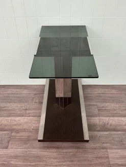 Discount Pamono SAS TV Stand in Steel with Smoked Glass Top from Domustil, 1970s