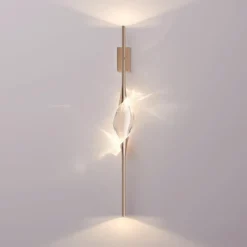 Pamono Satin Brass 12 Wall Sconce by Il Pezzo Mancante><noscript><img width=