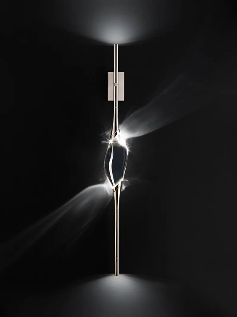 Pamono Satin Brass 12 Wall Sconce by Il Pezzo Mancante> Wall Lights & Sconces