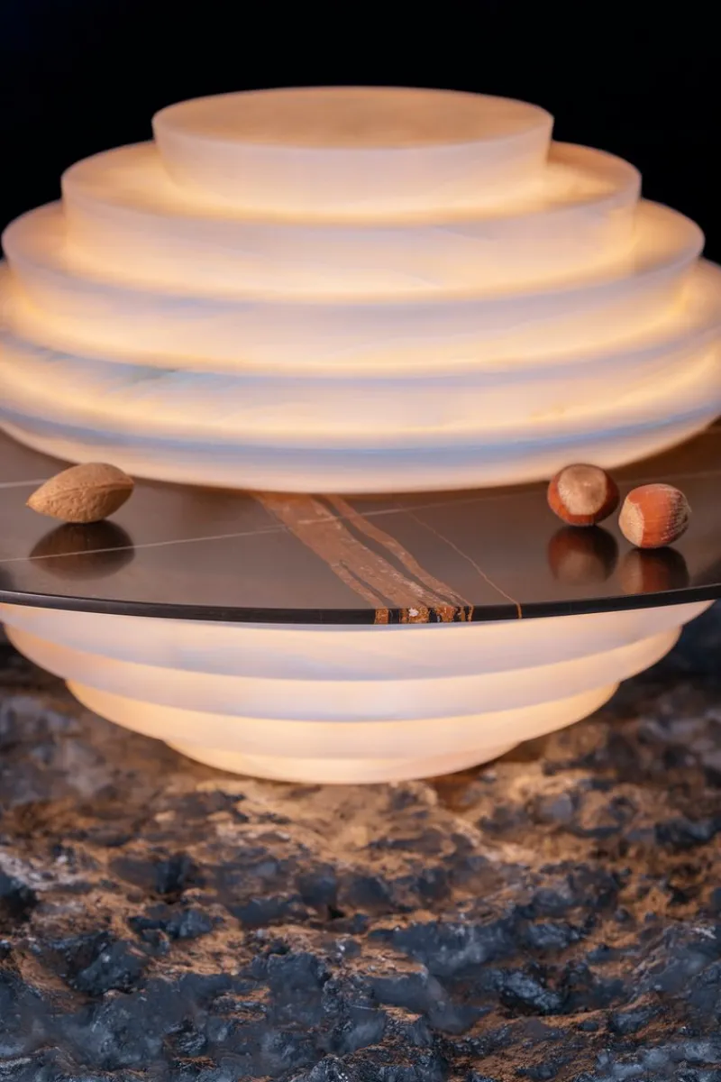 Hot Pamono Saturno Lamp by Silvana Barbato for Marmi Regina