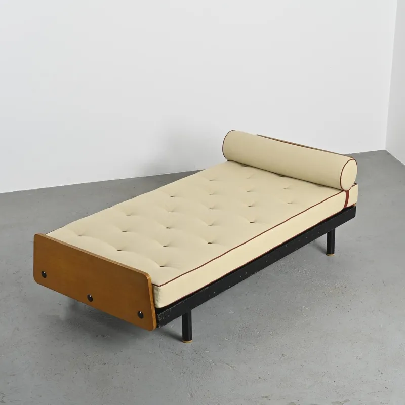 Pamono Scal Bed by Jean Prouvé for Steph Simon, 1960s> Daybeds & Chaises Lounges