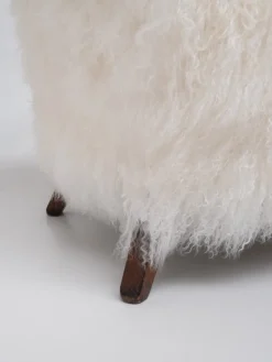 Pamono Scandinavian Art Deco Lounge Chairs in Mongolian Sheepskin, 1950s, Set of 2><noscript><img width=