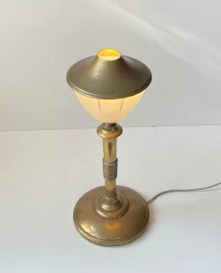 Pamono Scandinavian Art Deco Table Lamp in Bronze, Brass and Glass, 1930s> Table Lamps