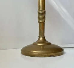 Pamono Scandinavian Art Deco Table Lamp in Bronze, Brass and Glass, 1930s><noscript><img width=