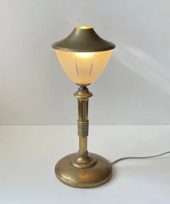 Pamono Scandinavian Art Deco Table Lamp in Bronze, Brass and Glass, 1930s><noscript><img width=