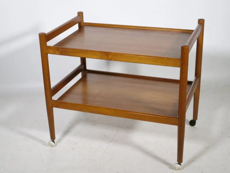 Pamono Scandinavian Bar Wagon in Teak, 1960s> Serving Bar Carts & Trolleys