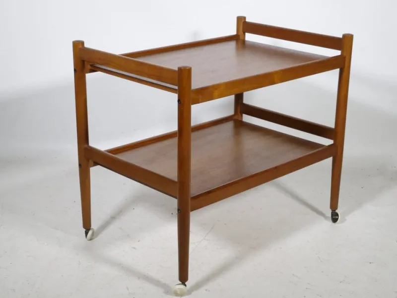 Pamono Scandinavian Bar Wagon in Teak, 1960s> Serving Bar Carts & Trolleys
