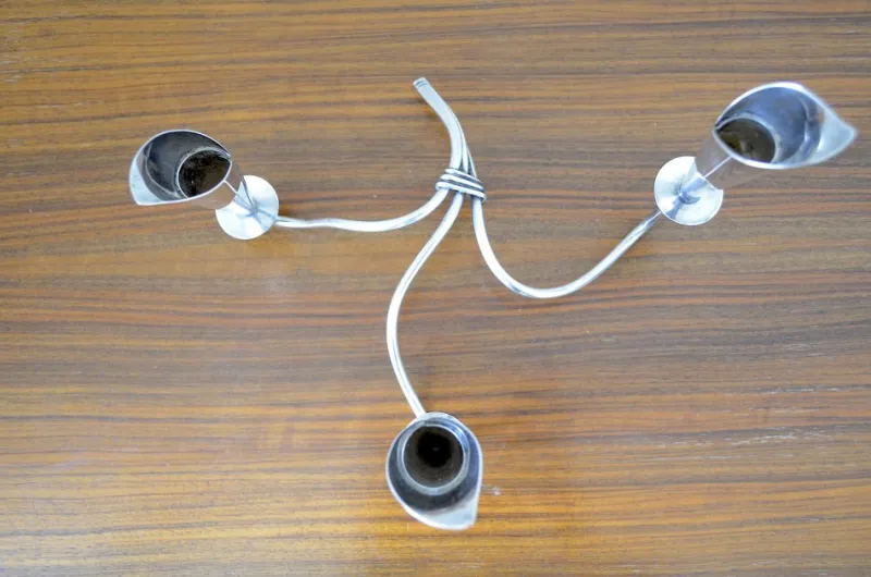 Pamono Scandinavian Calla Lily Candleholder by Hans Jensen, 1960s> Candleholders