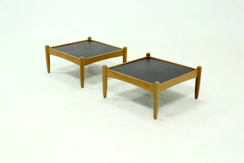 Pamono Scandinavian Coffee Table in Oak and Slate by Eric Merthen for Ire Möbler, 1960s> Coffee & Side Tables