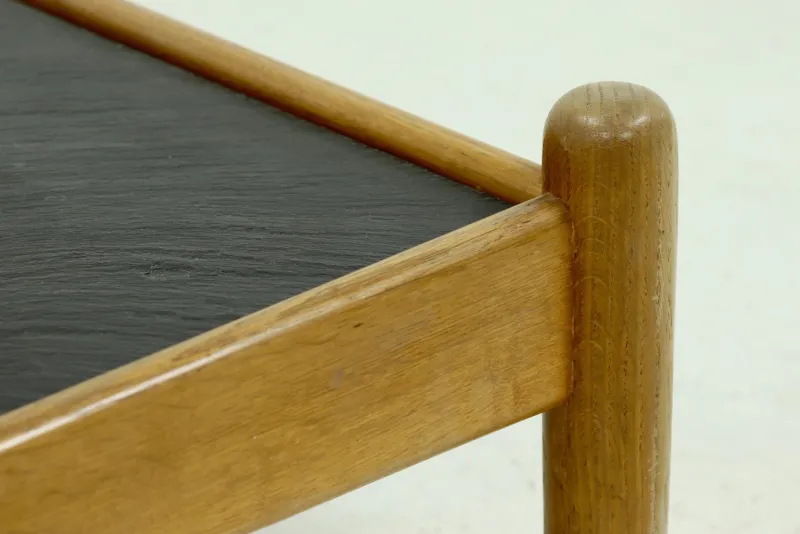Pamono Scandinavian Coffee Table in Oak and Slate by Eric Merthen for Ire Möbler, 1960s> Coffee & Side Tables