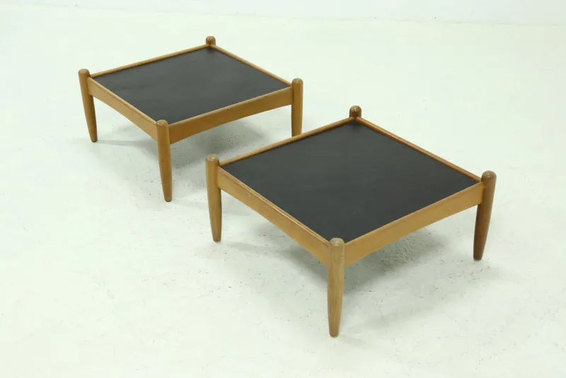 Pamono Scandinavian Coffee Table in Oak and Slate by Eric Merthen for Ire Möbler, 1960s> Coffee & Side Tables