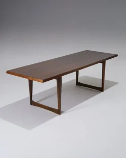 Pamono Scandinavian Dark Wood Coffee Table from Peter Løvig Nielsen, 1960s> Coffee & Side Tables